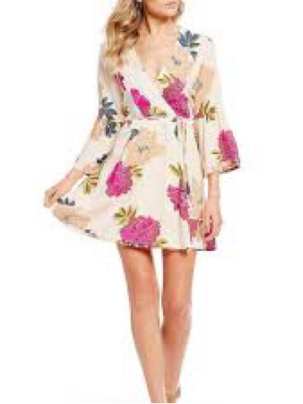 Billabong Floral Midi Dress in Hot Pink, Brown, Olive, Blue